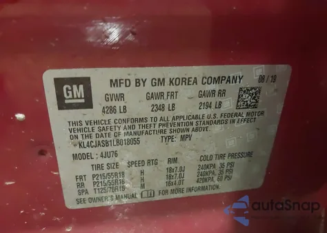 2020 Buick Encore Fwd Preferred from USA, damaged, VIN KL4CJASB1LB018055